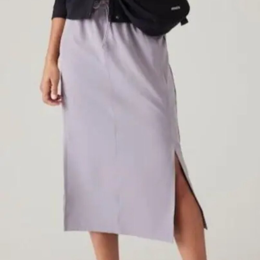 Athleta Lavender Midi Skirt with Side Slit